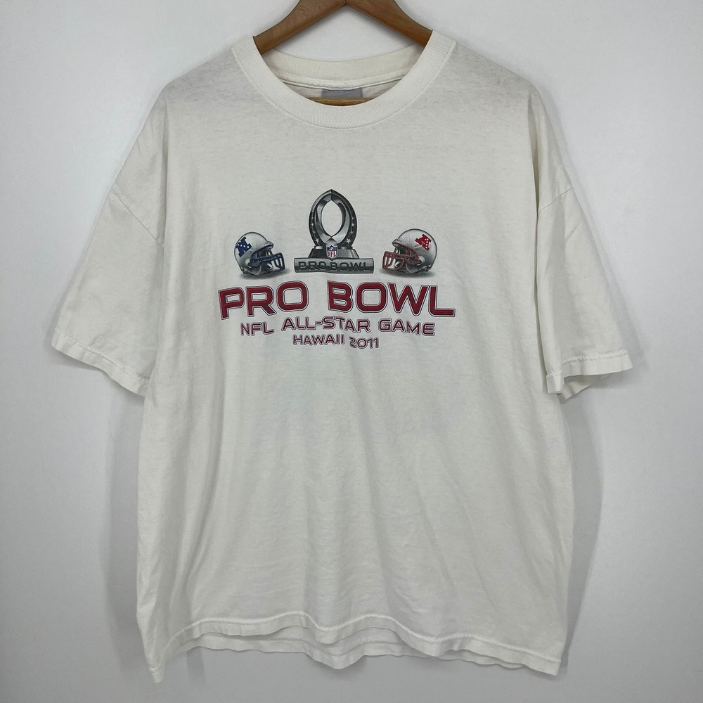 Reebok Mens 2011 NFL Pro Bowl Hawaii All-Star Game Graphic T-Shirt White